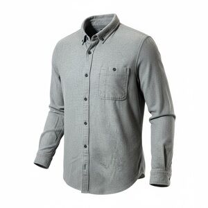 GAP Men's Light Gray Casual Button-Down Shirt